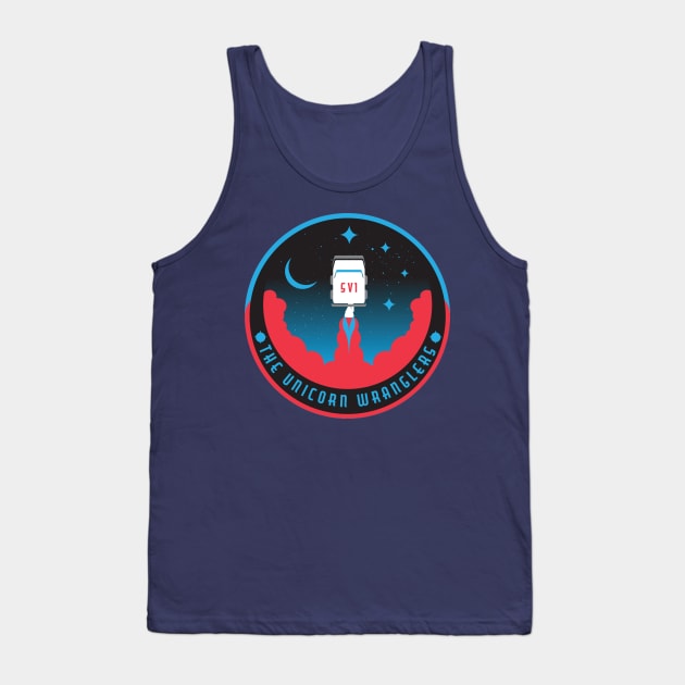 Space Van Mission Patch Tank Top by The Unicorn Wranglers